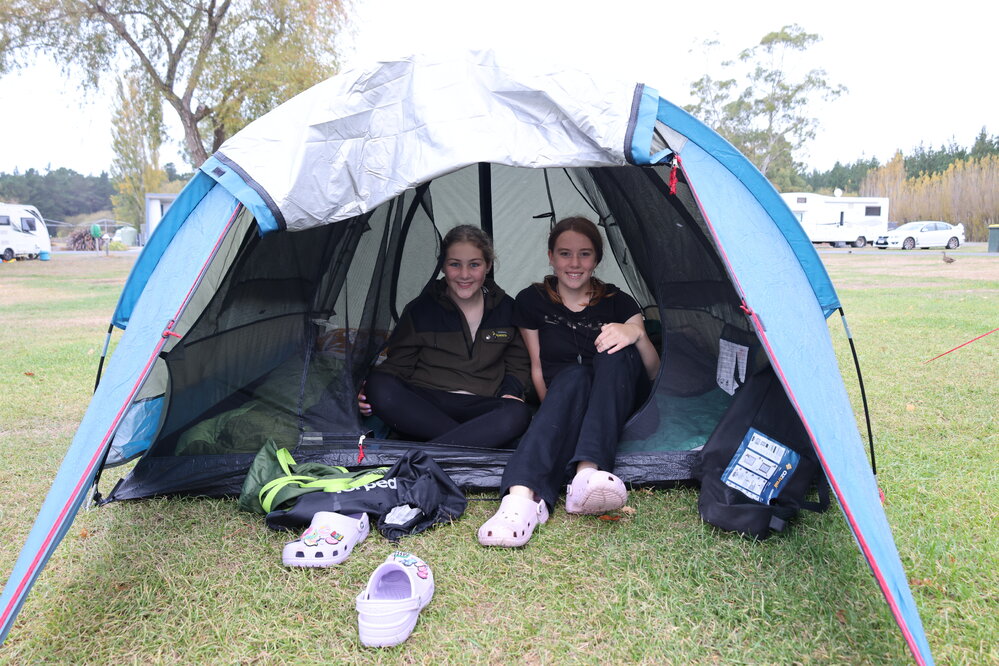 Young Inspiring Explorers with their pitched tent (001)