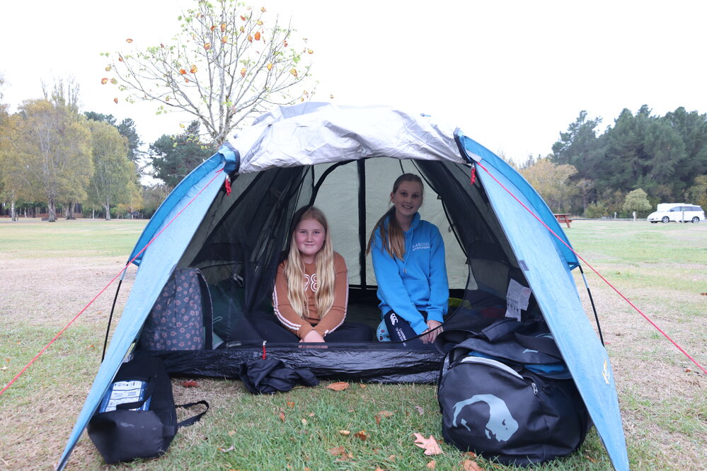 Young Inspiring Explorers with their pitched tent (004)