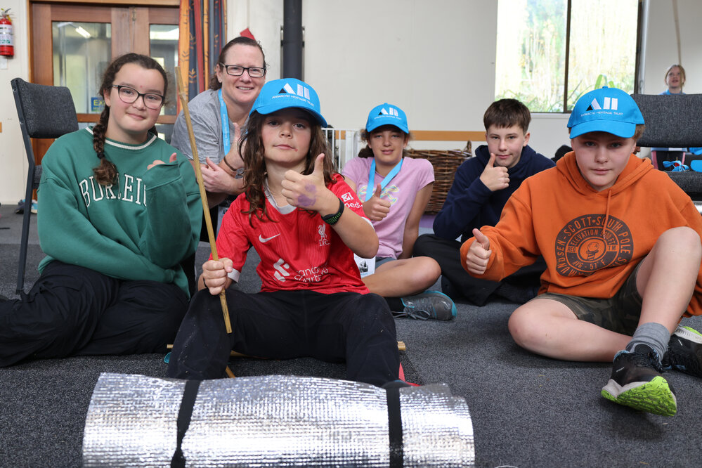 Young Inspiring Explorers with their completed sledge (005)