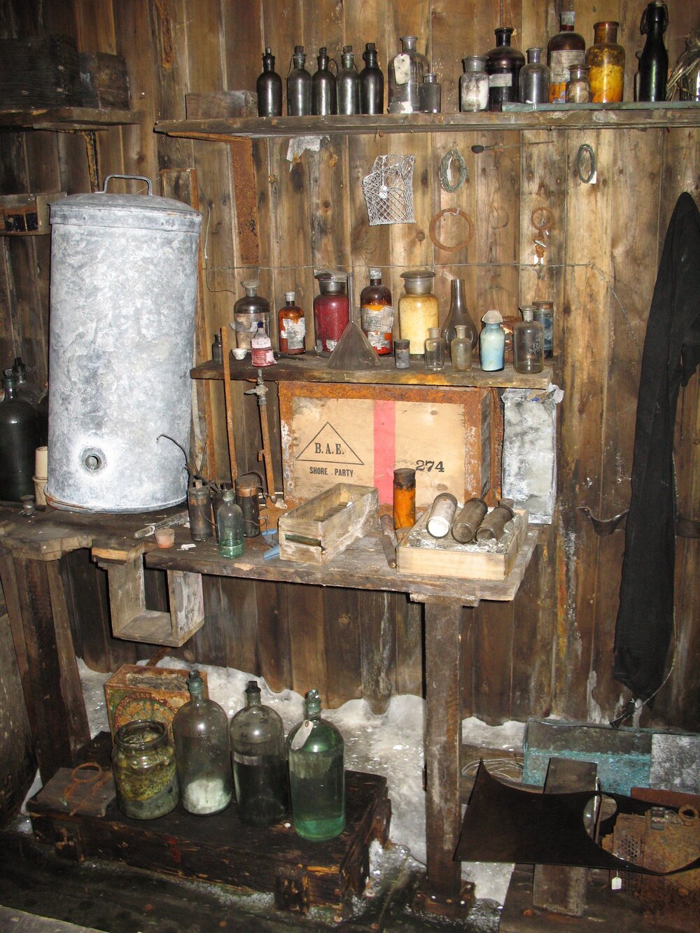 Physical Laboratory, South-East corner of Scott's 'Terra Nova' hut