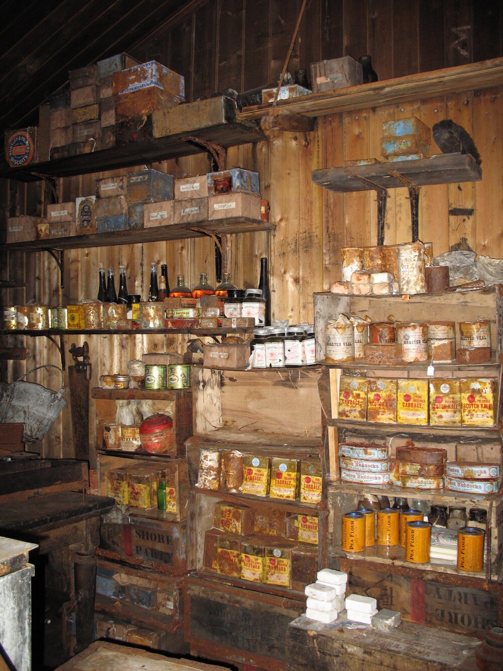 West wall of Galley, Scott's 'Terra Nova' hut (001)