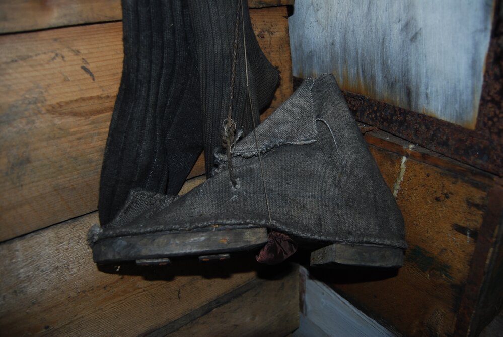 Improvised boot from the Ross Sea Party, Scott's&nbsp;'Terra Nova'&nbsp;hut