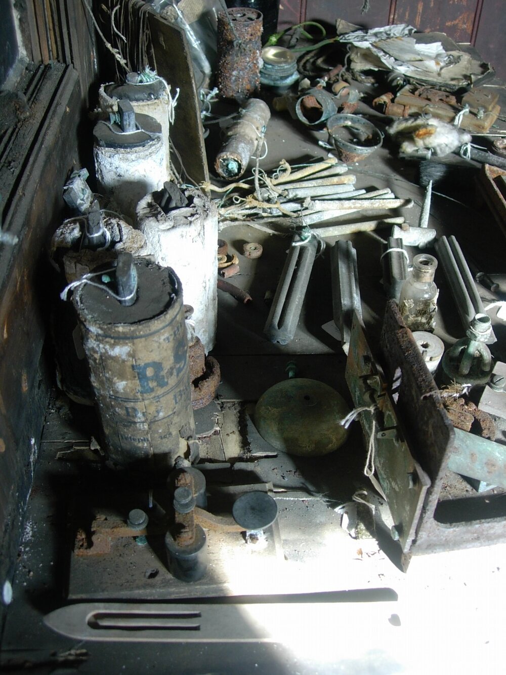 Communication equipment on Meares's table, Scott's&nbsp;'Terra Nova'&nbsp;hut