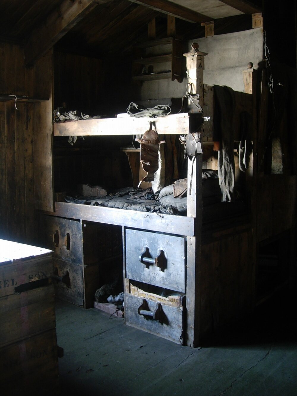 The bunks of Day and Nelson, Scott's 'Terra Nova' hut