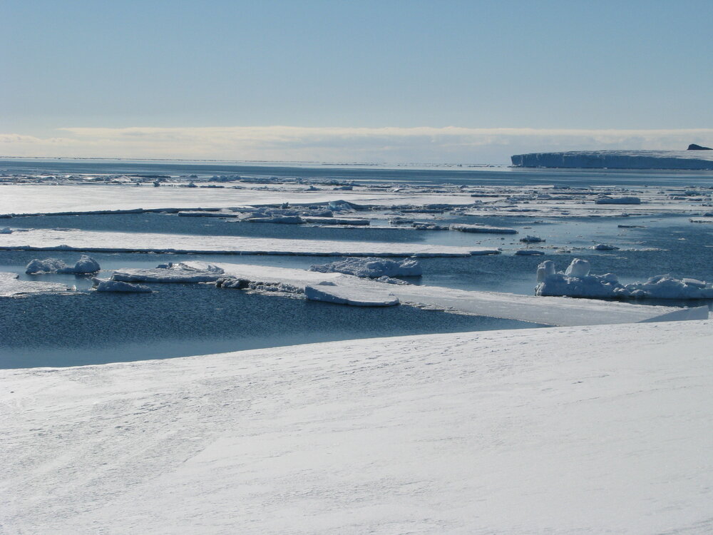 Sea ice breakout at Cape Evans