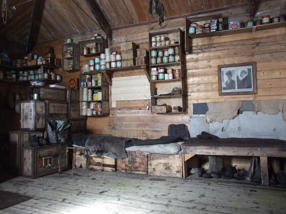 South wall, Shackleton's 'Nimrod' hut