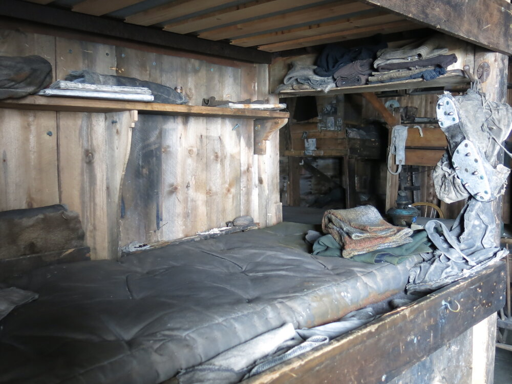 2014-15 Scott's 'Terra Nova' hut, interior, Biology area bunk