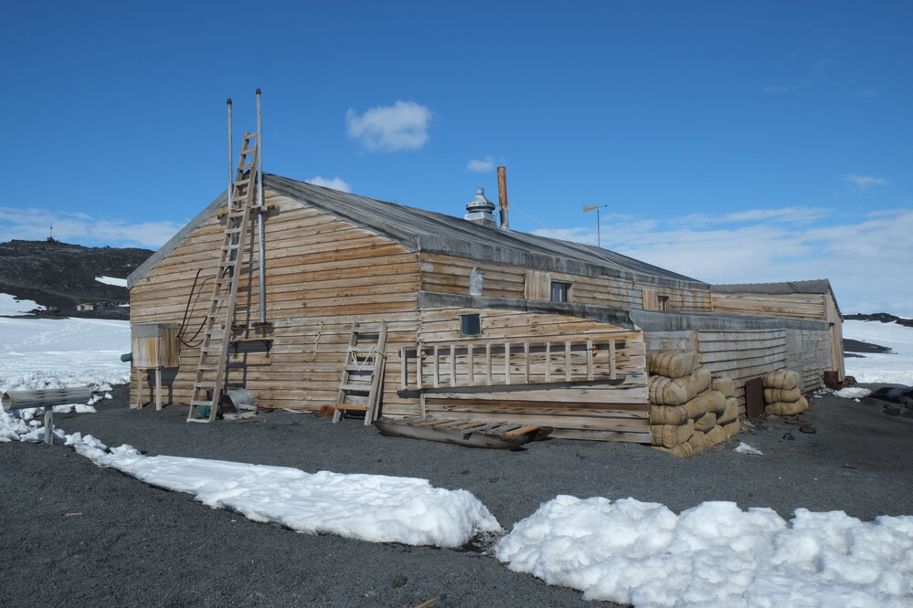 2014-15 Scott's 'Terra Nova' hut, North and East elevations