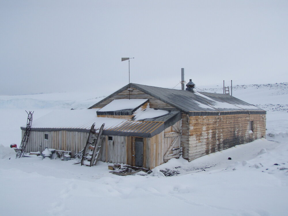 West and south elevations, Scott's 'Terra Nova' hut
