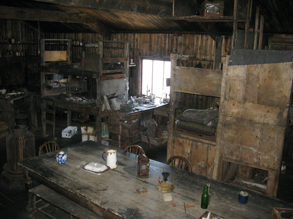 2010-11 Wardroom table inside Scott's 'Terra Nova' hut (001)