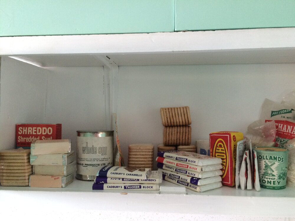 Kitchen shelves, Hillary's TAE/IGY hut (001)