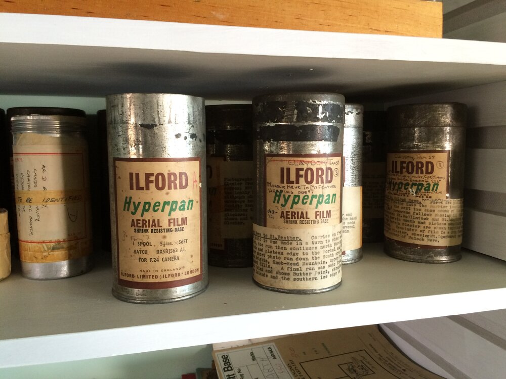 Ilford camera film cannisters, Hillary's TAE/IGY hut