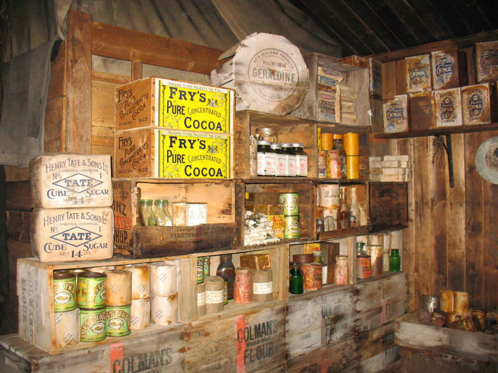 2013-14 Provisions inside Scott's 'Terra Nova' hut, Cape Evans