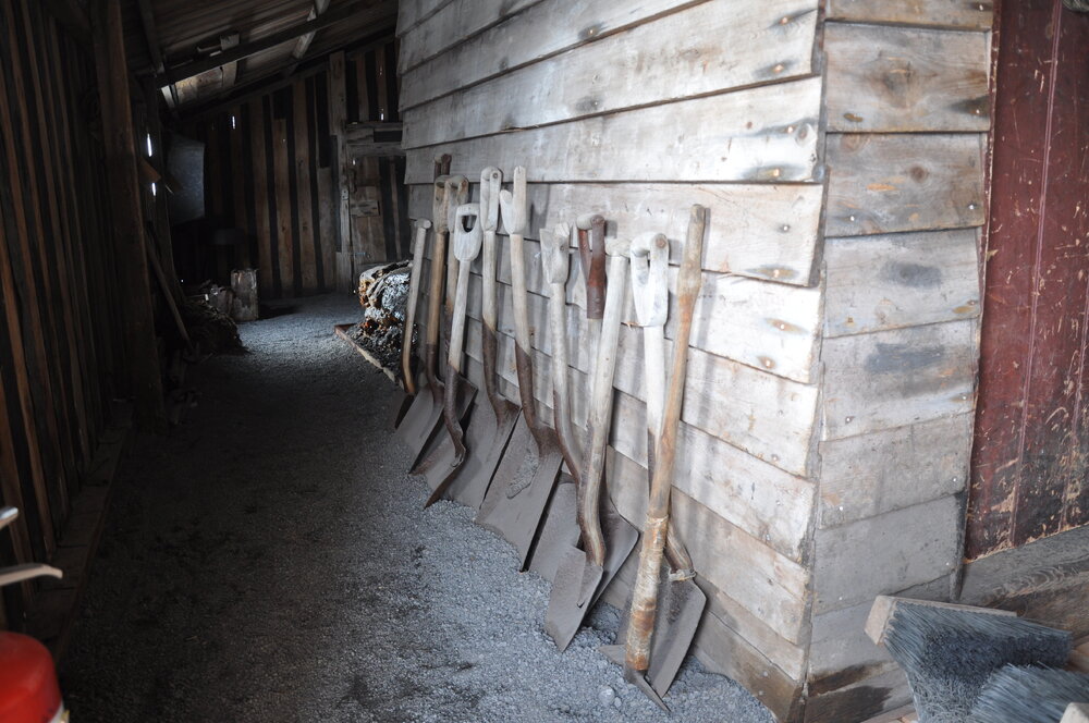 2013-14 Shovels in the Annex inside Scott's 'Terra Nova' hut, Cape Evans (001)