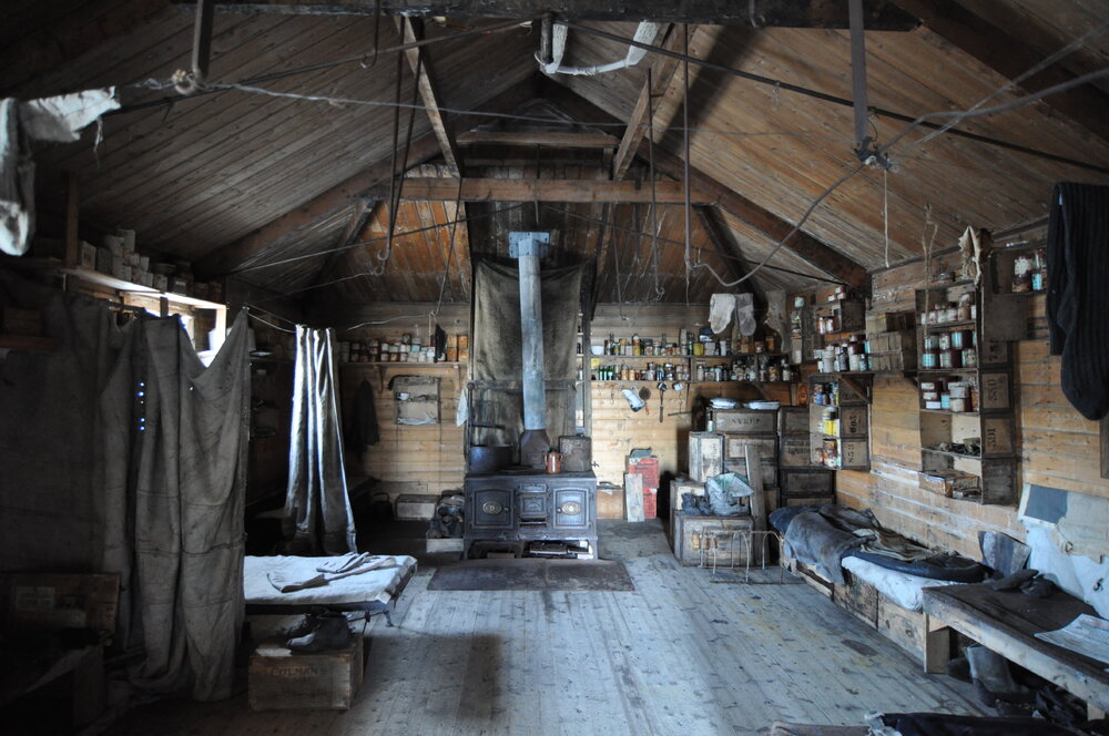 2013-14 Main space inside Shackleton's 'Nimrod' hut, Cape Royds