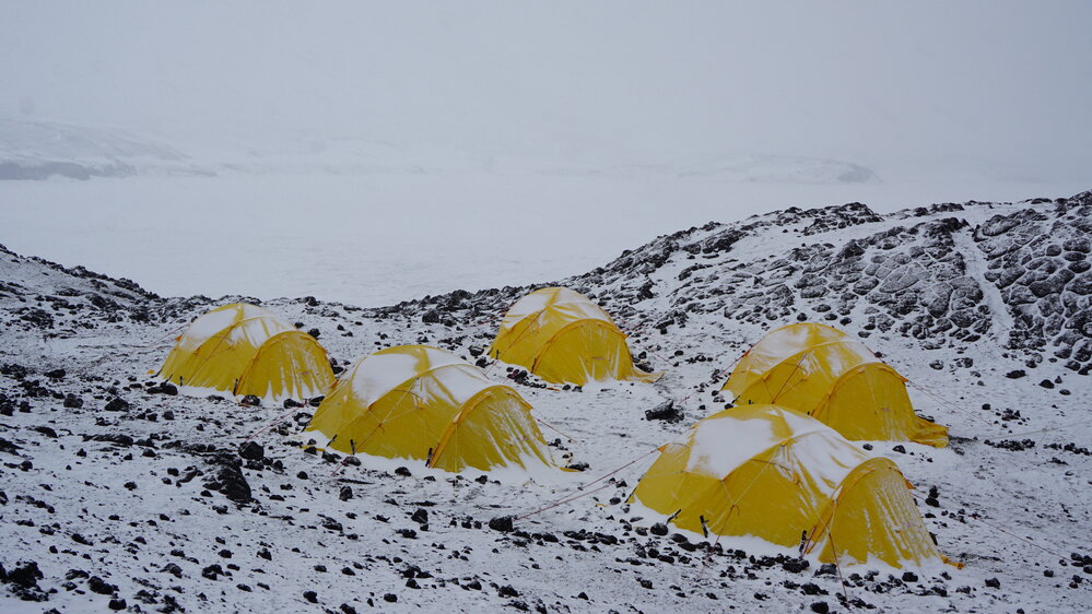 2022-23 Tents at the AHT field camp, Cape Royds