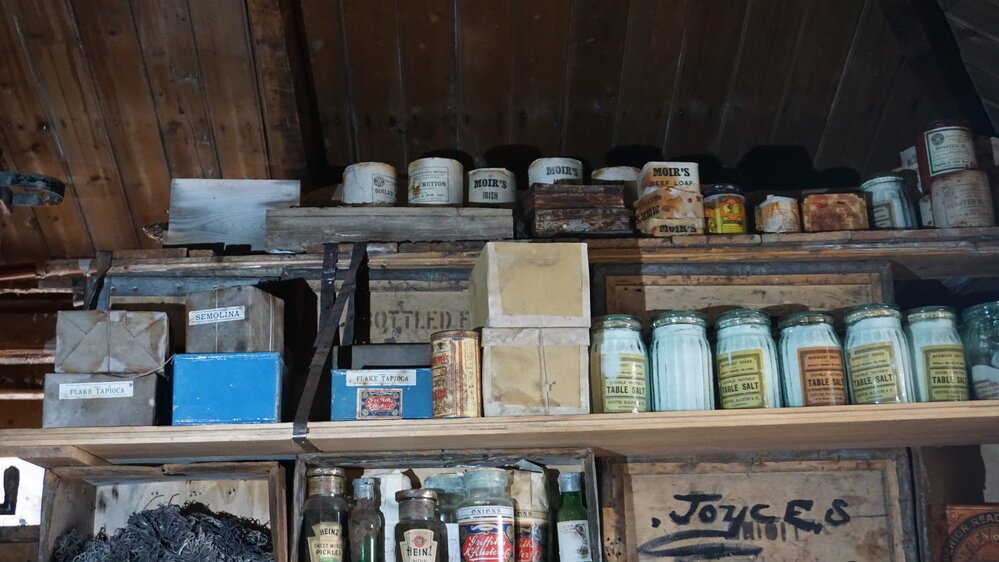 2022-23 Shelves outside the Darkroom inside Shackleton's 'Nimrod' hut