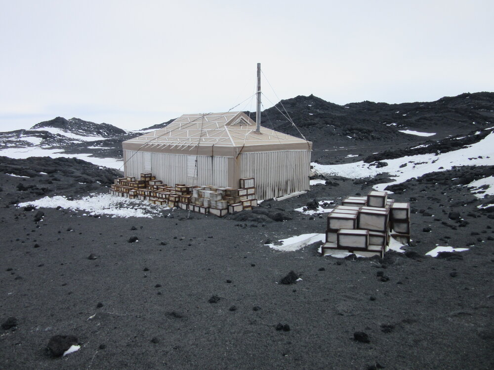Southeast elevation, Shackleton's 'Nimrod' hut