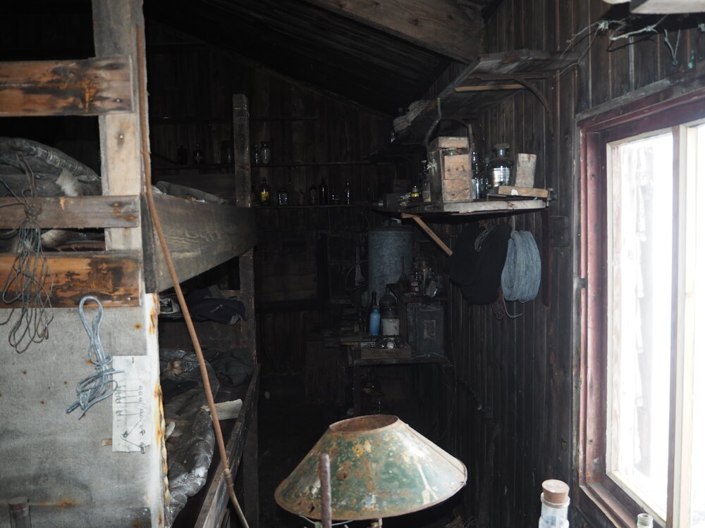 Wright and Simpson's bunks and south wall