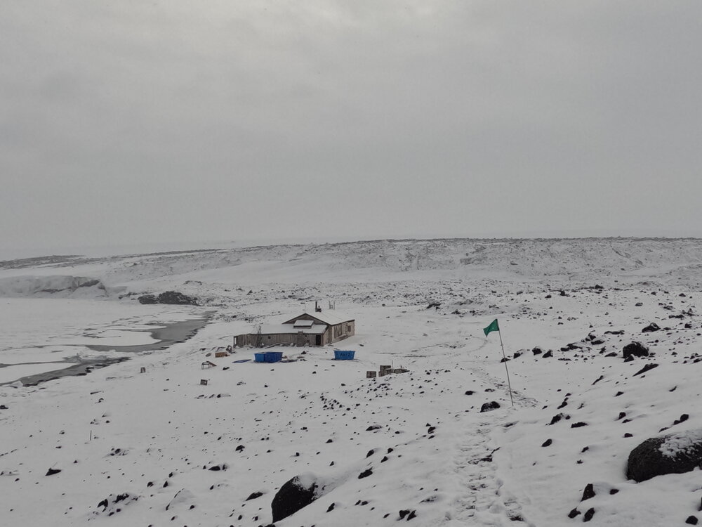 2022 Scott's 'Terra Nova' hut and environs, viewed from West after snowfall