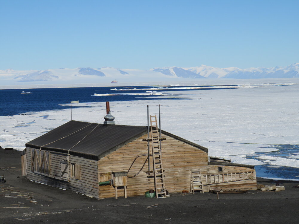 2022 Scott's 'Terra Nova' hut, exterior, viewed from the South-east (002)