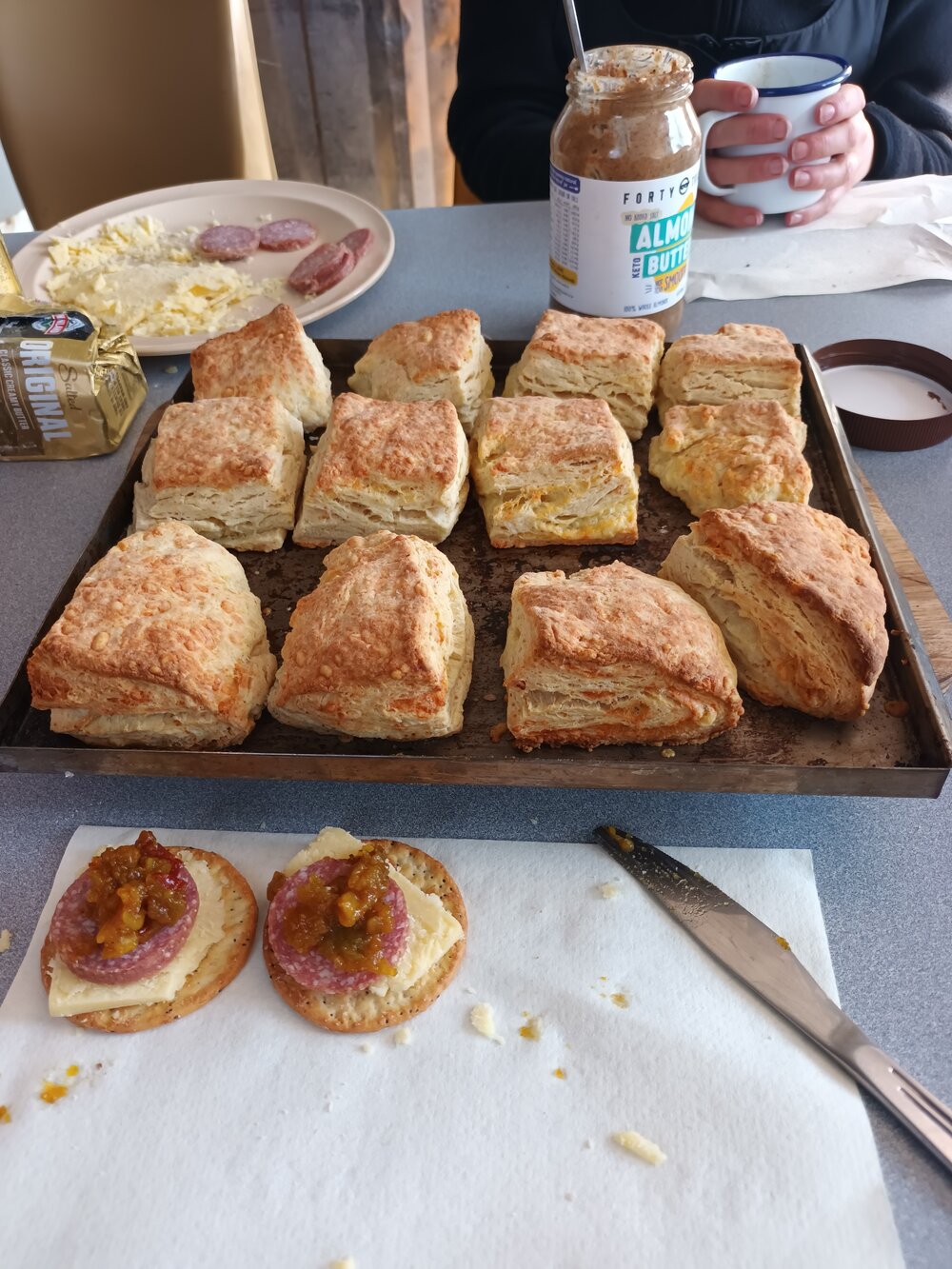 2022 Cape Evans field camp, fresh baked scones