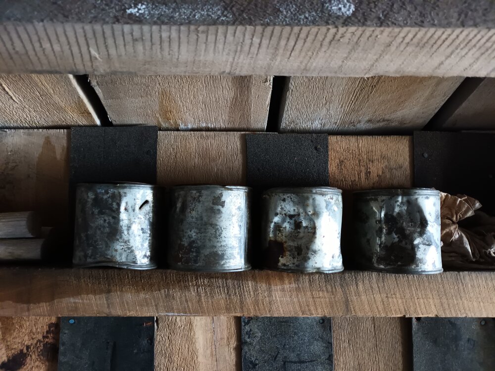 2022 Scott's 'Terra Nova' hut, work task, Western Annex artefacts before dust mitigation (023)