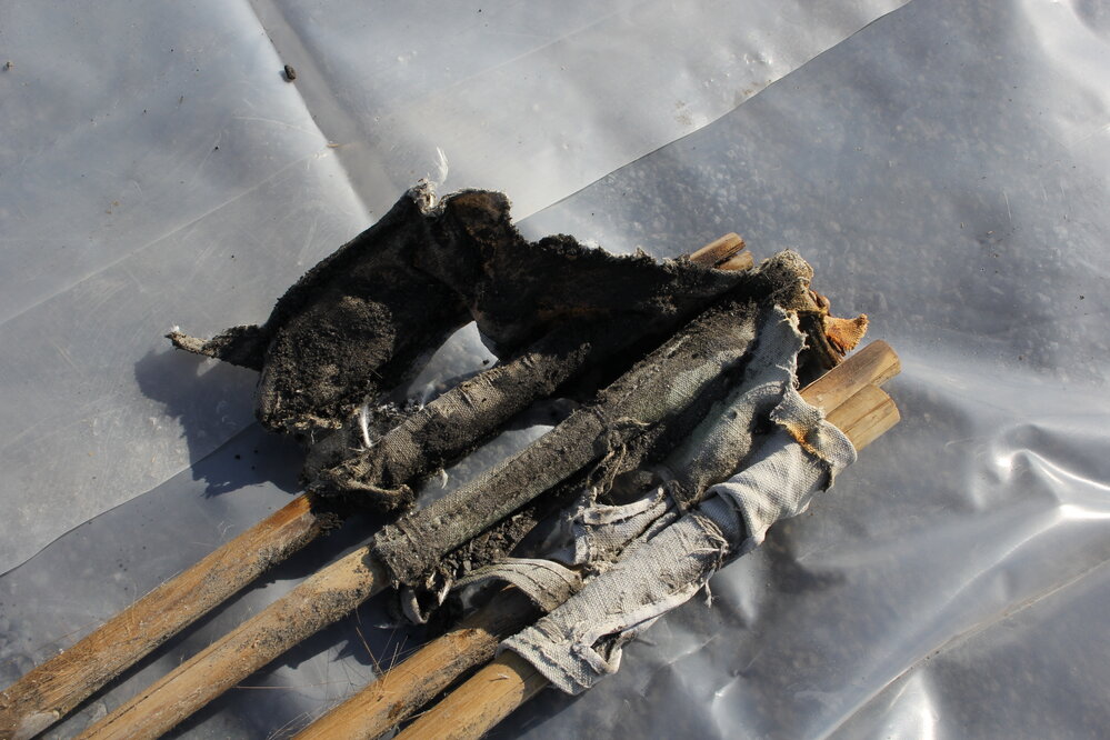 2022 Cape Evans, new artefact finds, polar tent frame, detail