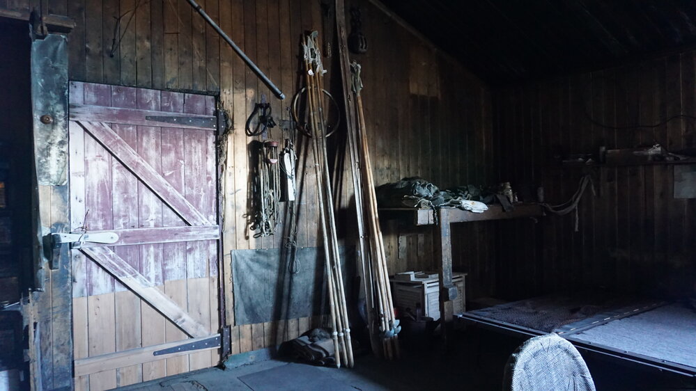 2022 Cape Evans, new artefact finds, polar tent frame, moved to Messdeck