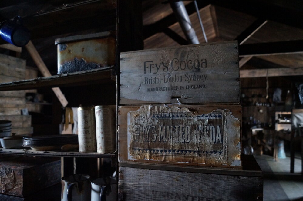 Cocoa boxes, Scott's 'Terra Nova' hut (001)