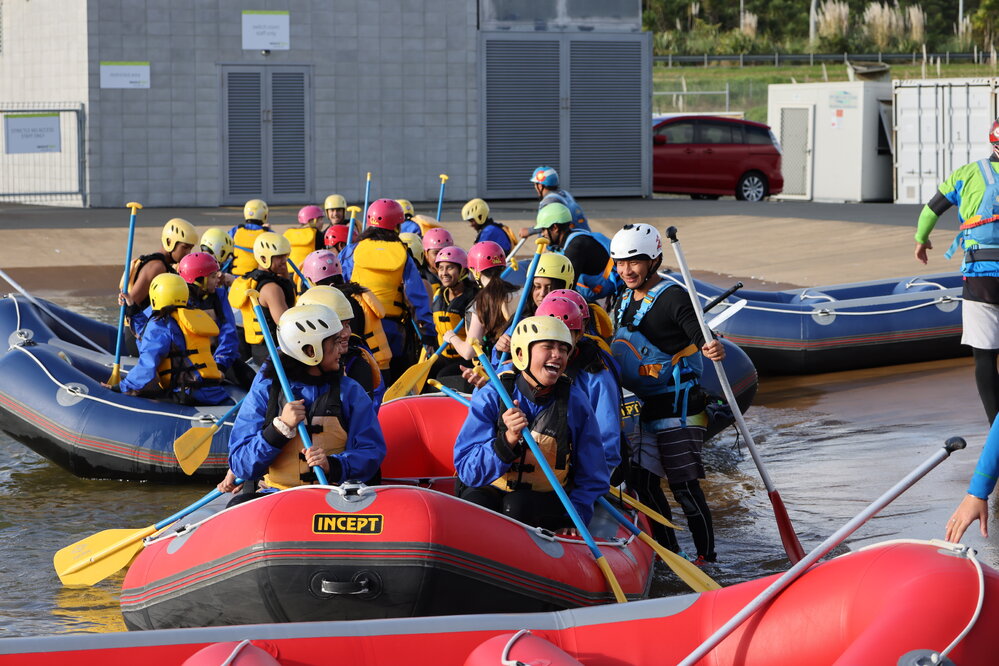 2024 Students take part in white water rafting during the Explorer Conference