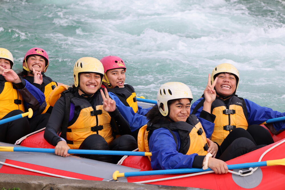 2024 Students take part in white water rafting during the Explorer Conference