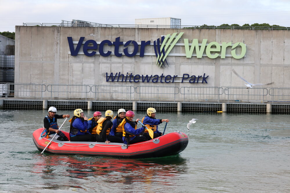 2024 Students take part in white water rafting during the Explorer Conference