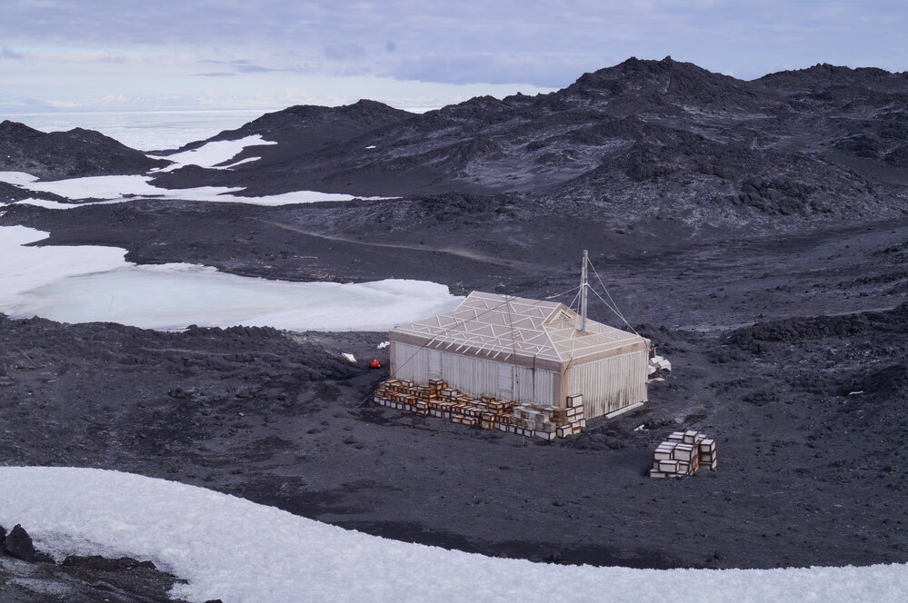 2018-19 South-East corner of Shackleton's Nimrod' hut, Cape Royds