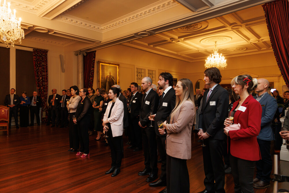 Guests at the launch of the Scott's 'Discovery' hut Virtual Reality Experience