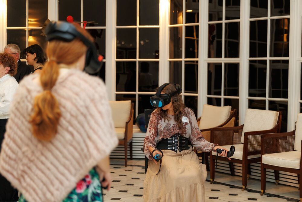 Guests at the launch of the Scott's 'Discovery' hut Virtual Reality Experience