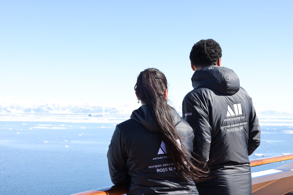 2025 Kitiona Pelasio and Ngawai Clendon near Cape Adare