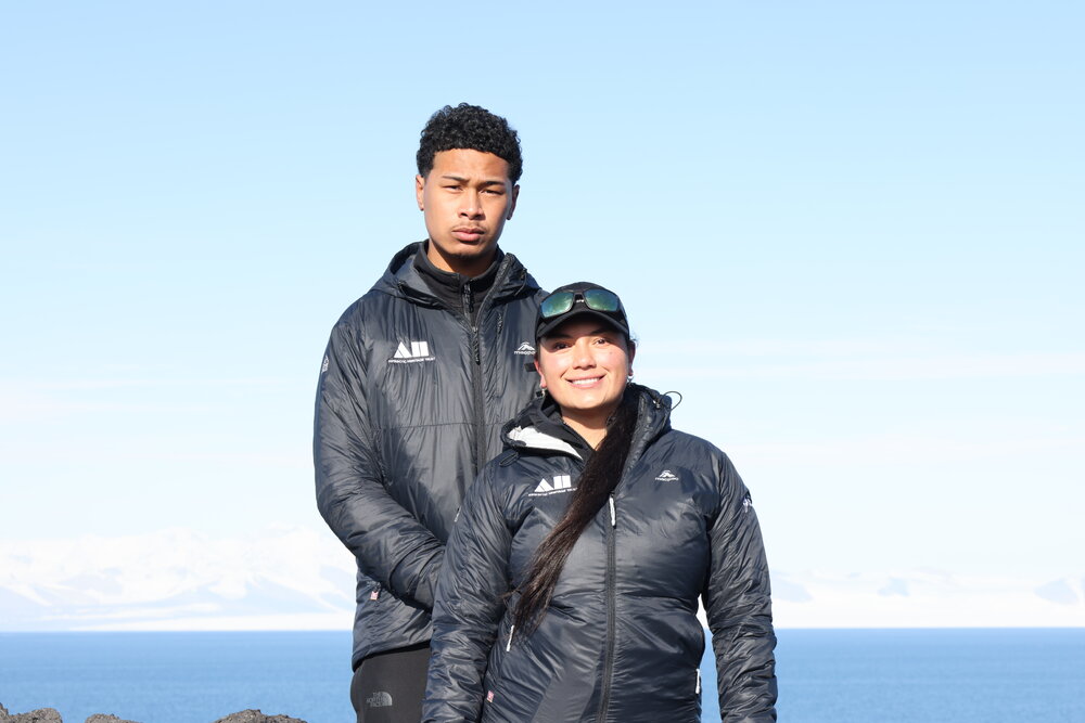 2025 Kitiona Pelasio and Ngawai Clendon at Cape Royds