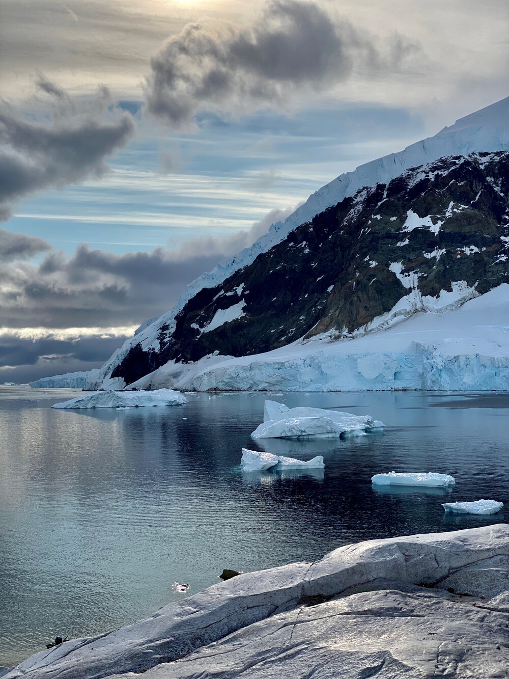 View of the rocky mountains, icebergs, snow and ice (001)