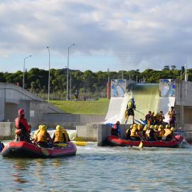 Students participating in water based activities at the Explorer Conference 2021 (006)
