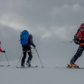 Members of the Antarctic Heritage Trust Inspiring Explorers Expedition™ on their crossing of South Georgia