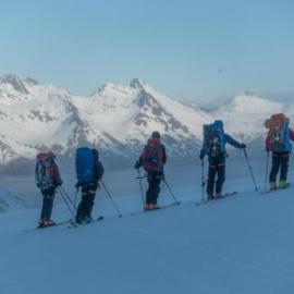 Inspiring Explorers take a moment to absorb the scenery on their South Georgia crossing