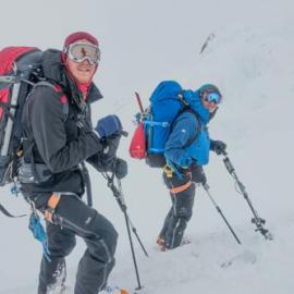 Members of the Antarctic Heritage Trust Inspiring Explorers Expedition™ James Blake and Nigel Watson on the traverse of South Georgia