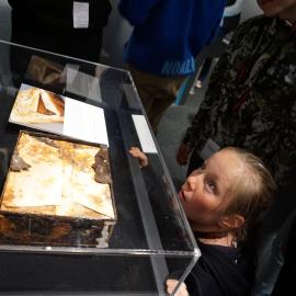 Young Inspiring Explorer Holly with the Century-Old Fruit cake