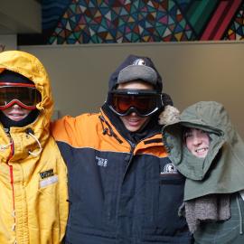  Young Inspiring Explorers try on historic Antarctic garments at the Canterbury Museum (001)