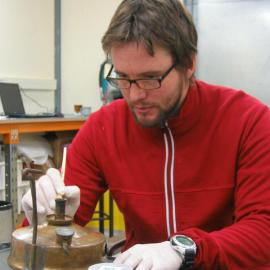 2006 Conservators at work, Ainslie Greiner and Primus stove