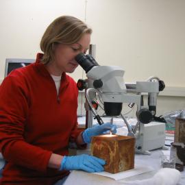 2006 Conservators at work, Nicola Dunn, Scott Base