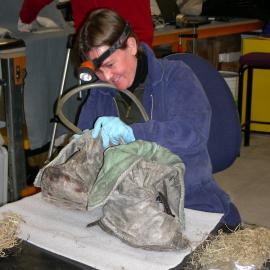 2006 Conservators at work, Sarah Clayton, Scott Base