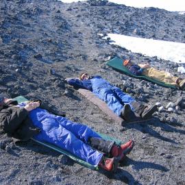2005 Robert Clendon, Al Fastier, and Doug Rogan get some sun
