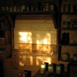 2006 Light from a window inside Shackleton's 'Nimrod' hut, Cape Royds
